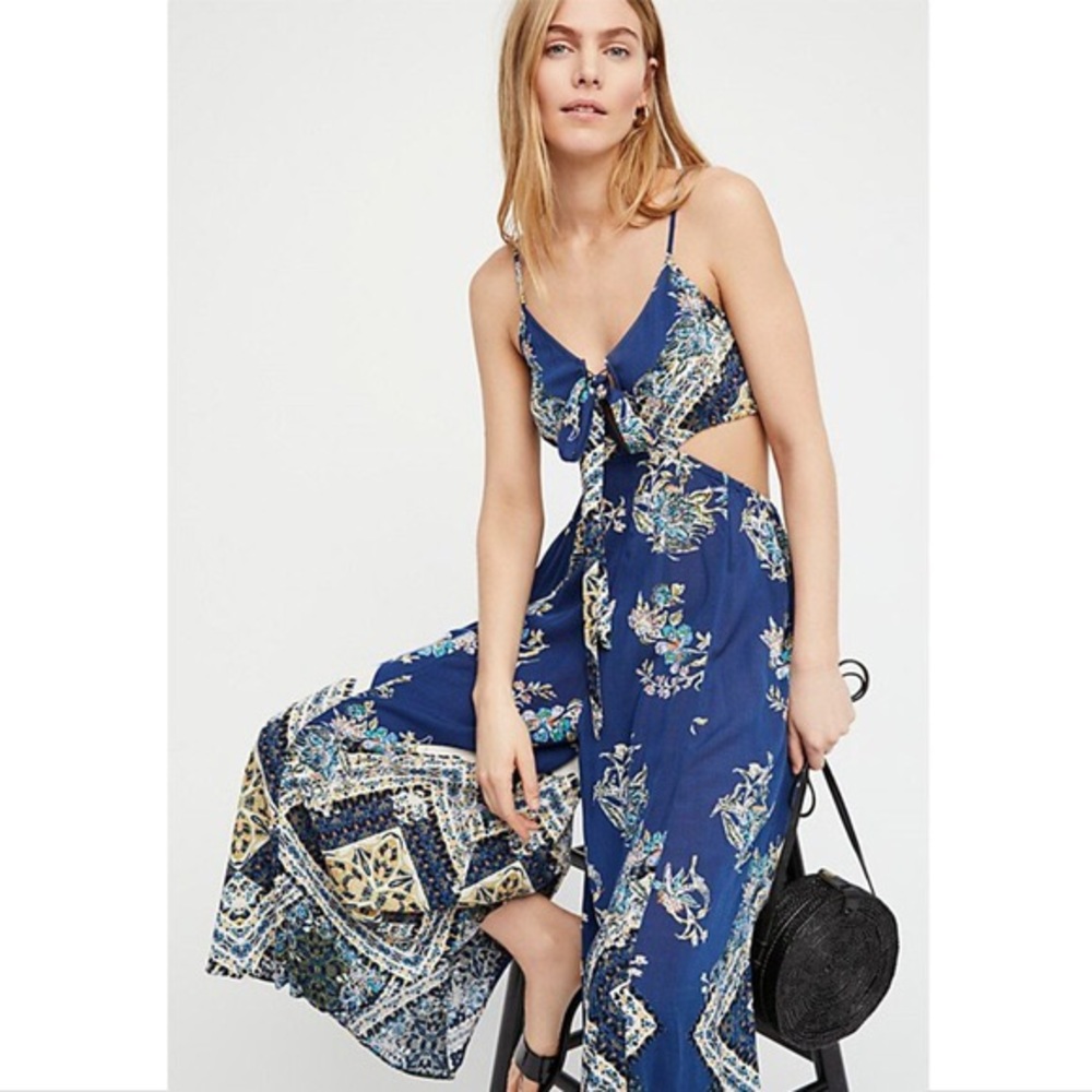 Free People Bella Paisley Printed Jumpsuit